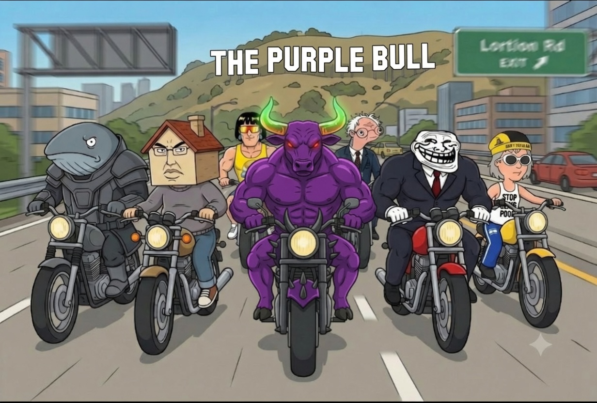 The Purple Bull crew riding